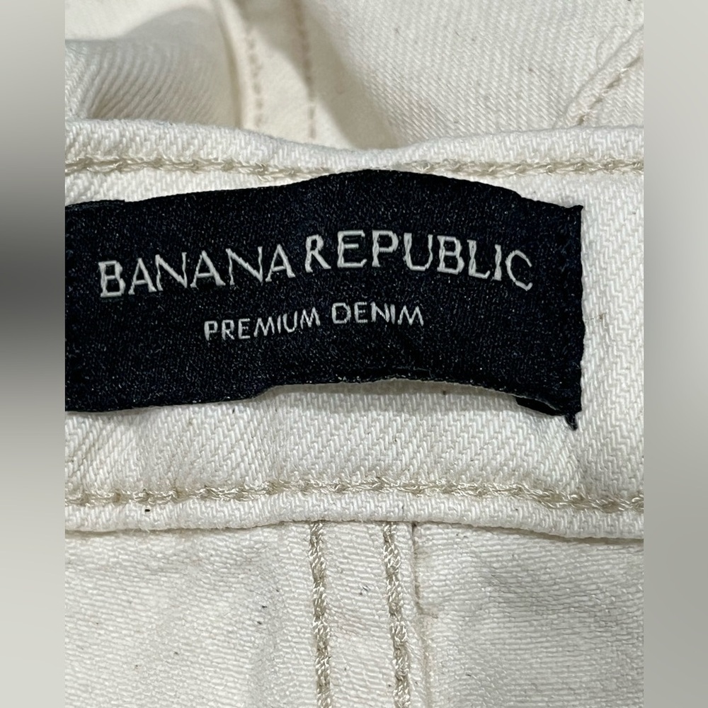 Cream HIGH RISE RELAXED Wide-Leg PREMIUM DENIM by BANANA REPUBLIC SIZE 30 - Picture 13 of 14